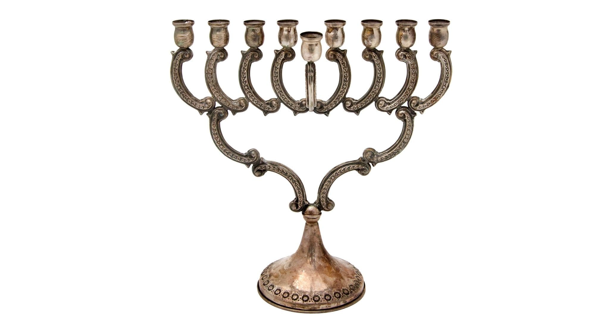 חנוכיית כסף — מגן דוד